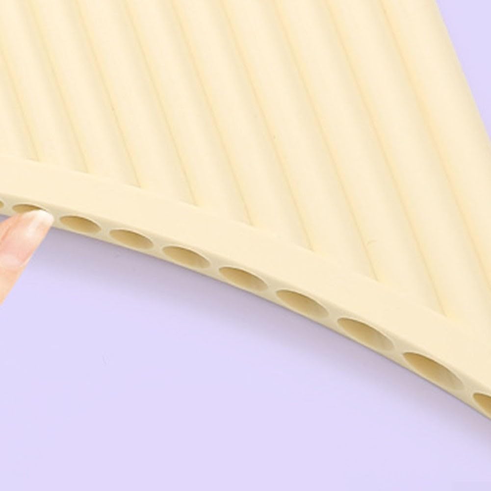 Flauta clásica de 18 tubos en llave C perfecta para instrumentos WOODWIND para cualquier músico (blanco)