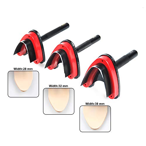 OWDEN Professional 3 Pieces Leather Belt end Cutter Punch Set,”V” Type Shaped,Leather Belt