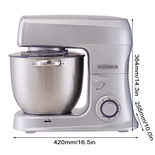 GAOLIGUO 7.5L Küchenmaschine, 6 Geschwindigkeit Knetmaschine Multifunktions Rührmaschine mit Rührbesen, Knethaken… – Bild 3