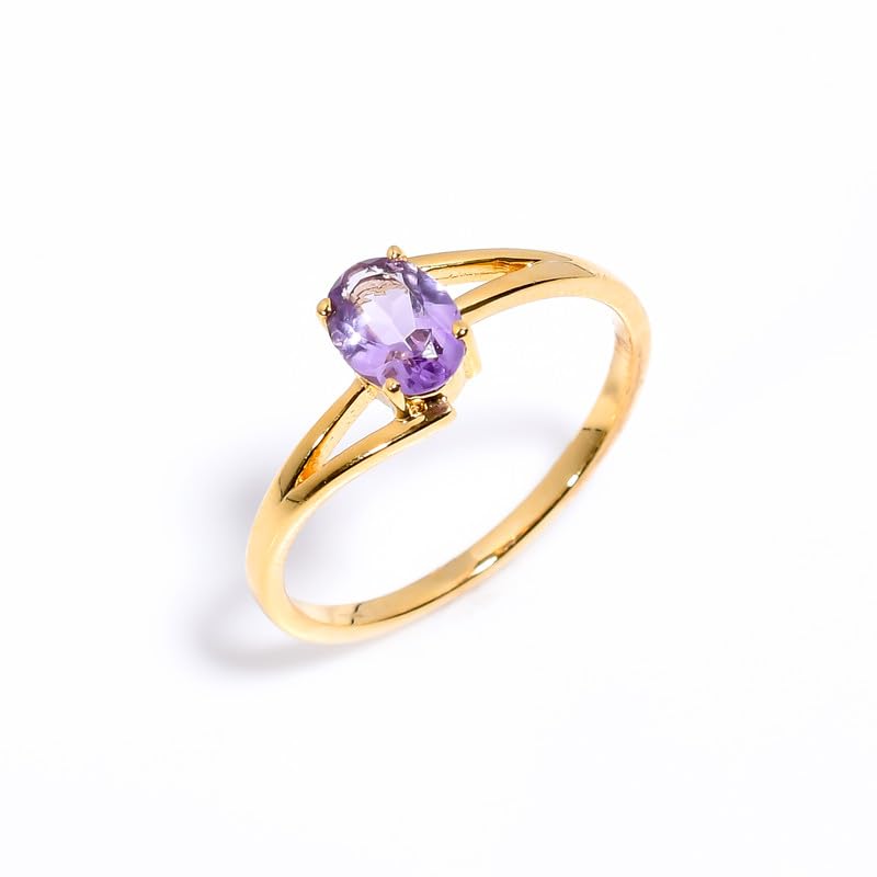 Bague améthyste argent sterling 925 anti irritation pour une élégance durable au doigt