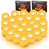 Nasjac Velas LED Sin llama, 24/48 Luces Impermeables Velas Eléctricas Luz de Té de Decoración Mexica, Iluminación...