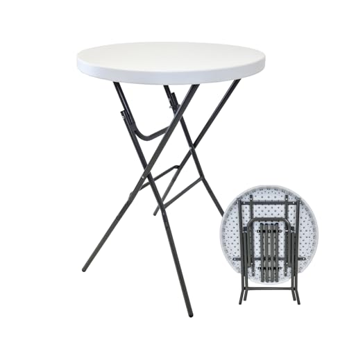 TRUTZHOLM Stehtisch klappbar Ø 80 cm wetterfeste Tischplatte Höhe 110 cm Stahlgestell pulverbeschichtet und rostfrei Tisch Bistrotisch Klapptisch in weiß wahlweise mit Husse (Stehtisch ohne Husse) TRUTZHOLM Stehtisch klappbar Ø 80 cm wetterfeste Tischplatte Höhe 110 cm Stahlgestell pulverbeschichtet und rostfrei Tisch Bistrotisch Klapptisch in weiß wahlweise mit Husse (Stehtisch ohne Husse)