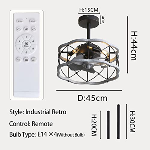 Ventilateur de plafond à profil bas réversible et silencieux avec lampes