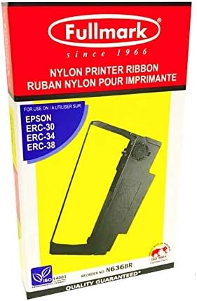 Fullmark Nylon Printer Ribbon Replacement Compatible for ERC 30/34 / 38, Black/Red, 20 - Count (N636BR)