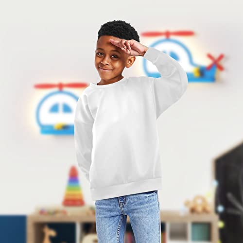 White Boy Girl Sweatshirt Toddler Crewneck Pullover Sweater Long Sleeve Fall Winter Clothes4