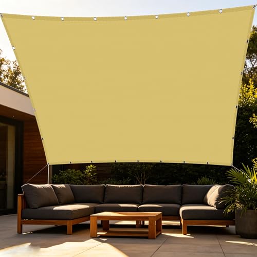 Voile d'ombrage antidéchirure pour stopper la chaleur sur terrasse et balcon