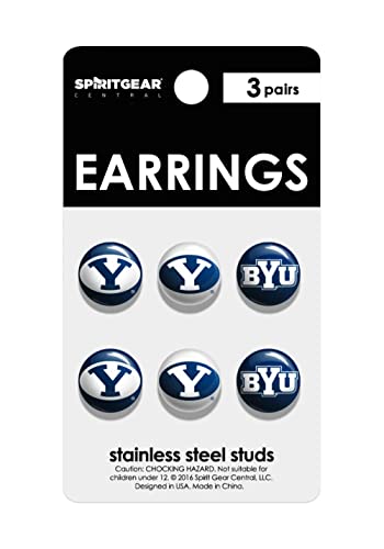 Spirit Gear Central BYU Cougars Stud Earrings