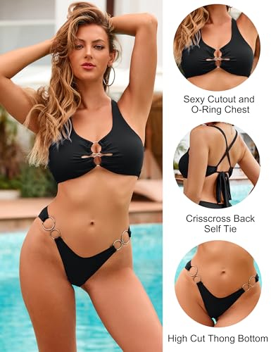 Blooming Jelly Womens Bikini Sets Thong Cheeky Two Piece Swimsuit Cutout Sexy Bathing Suit Swimwear3