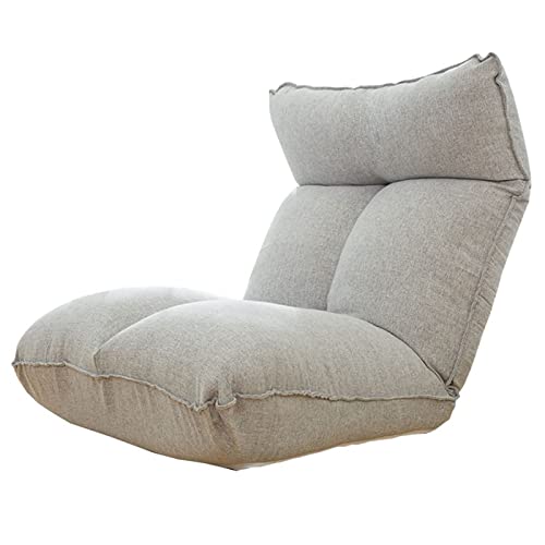 Bean Bag NLIAN- Sofá Perezoso 5 Engranajes Ajustar el Respaldo Plegable Silla for niños for Adultos for niños Video-Gaming Leyendo Viendo 49.2x24.4x9.8in (Color : Gray)