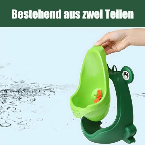 QIANGUANG Froschkinder Töpfchen Toilette Ausbildung Kind Urinal zum Junge Pinkeln Trainer Bad (Grün)