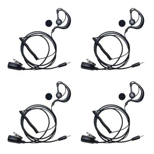 Audífonos para walkie talkie Cobra con manos libres PTT y cable reforzado