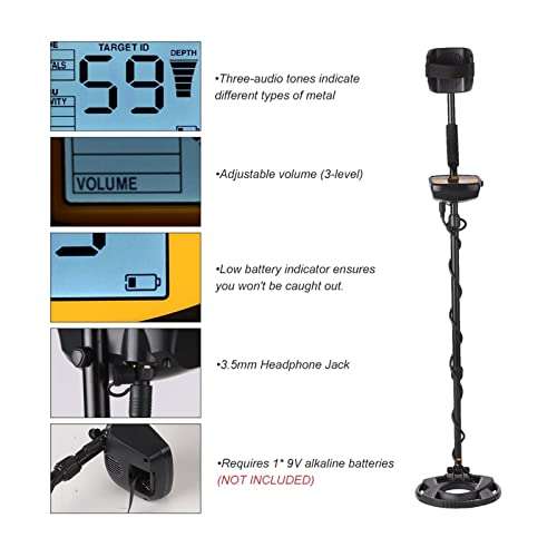 Metaaldetector Professionele Metaaldetector instelbare gevoeligheid Metal Detector Liquid Crystal Display met achtergrondverlichting Gold Detector Gold Finder Tri-tone Audio Gold Voor volwassen kind - Image 4