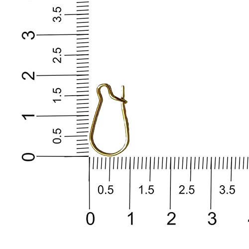 Image of Kidney Hooks for Earring Jewellery Making (Pack of 10 Pairs) (10x18mm, Gold)