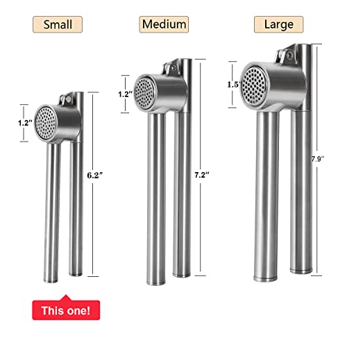 Mempedont Garlic Press Mincer - 304 Stainless Steel Garlic Crusher & Peeler Set, Detachable, Heavy-Duty, Rust Proof Garlic Mincer Design For Extracts More Garlic Paste Per Clove #TOP6