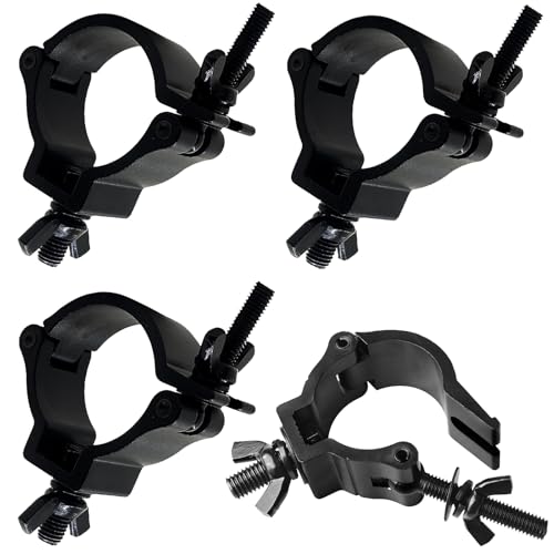 Mezzo accoppiatore, QNLEMON 4 pezzi in lega di alluminio, morsetto per illuminazione palcoscenico, carico 100 kg, adatto per tubi da 48-51 mm per luce par, riflettore, palcoscenico, testa mobile