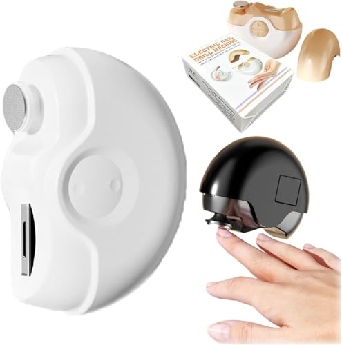 2 in 1 Electric Polishing Automatic Nail Clippers Electric Nail Clippers with Led Light USB Rechargeable and Portable Toe Trimmer Electric Nail Clippers for Adults (White)