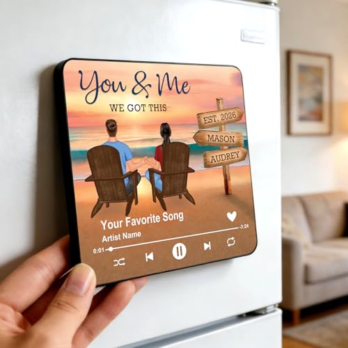 Imán decorativo de música personalizado para pareja miniatura 2