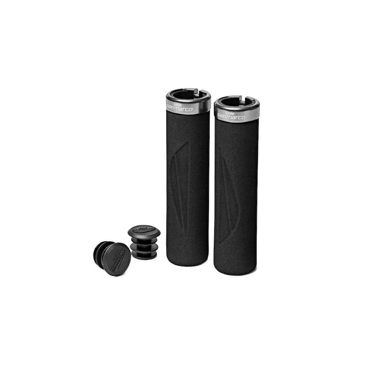 Selle San Marco Presa XC Locking MTB Grips: Black, Black/White, ESTANDAR