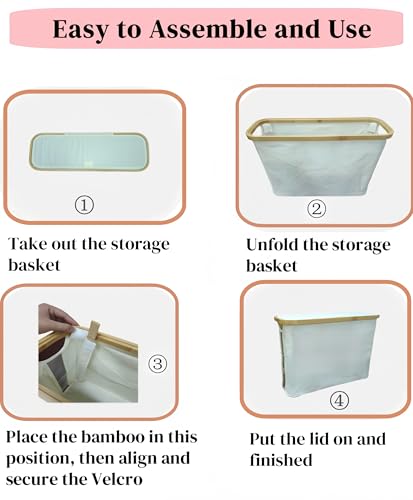 Toilet Paper Storage Basket with Lid, Large Capacity for 12 Rolls, Stackable and Foldable Freestanding Paper Towel Holder - Space Saving Modern Beige Design