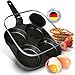 Produktbild endusor Spiegeleipfanne induktionsgeeignet (21cm) mit Deckel - Eierpfanne & Pancake Pfanne mit Antihaft-Beschichtung für [ Induktion Gas Ceran Elektro] Egg Pan Augenpfanne für Spiegelei Ei