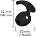 Zotech Replacement 6 Pair Anti-Slip Silicone Replacement Ear Tips for Galaxy S7edge S7 S6 Edge, Samsung Level U EO-BG920 Earphone [Sport] (Black)