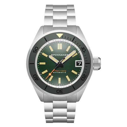Spinnaker Herren 45mm Piccard Automatik Hunter Green Uhr mit Edelstahlarmband SP-5098-11