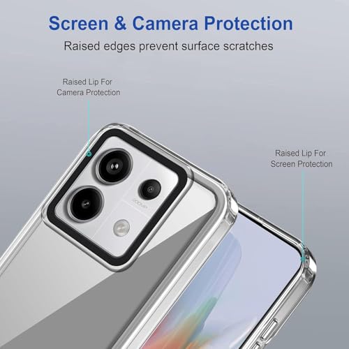 Image of NDCOM for Redmi Note 13 Pro 5G Back Cover | Poco X6 5G Back Cover | Redmi Note 13 Pro Cover Transperent Back Case