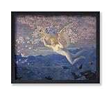 Vintage Wings of the Morning Poster, Retro Walküre Leinwanddruck, Mythologie Nackter Engel Kunst, Geschenk für Männer & Frauen, Deko für Schlafzimmer, Wohnzimmer oder Büro, Ungerahmte Wandkunst