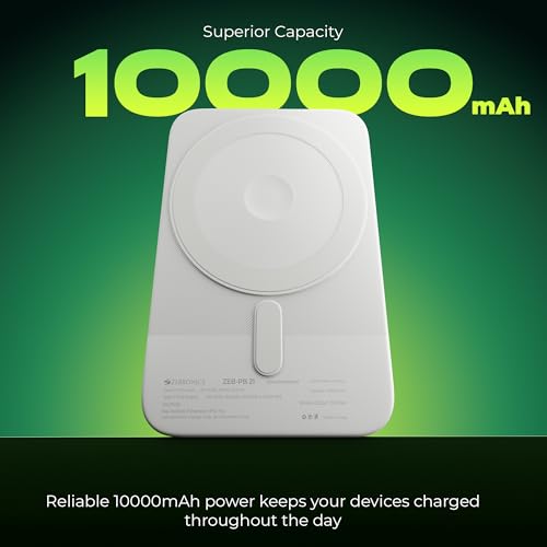 Zebronics 10000mAh MagSecure Powerbank, White - Image 3