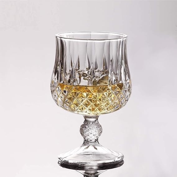HKJ HOUSE Crystal Brandy Glass Lead Free Imported Crystal Wine, Cognac, Brandy Glasses - Set of 6, 185ml 4