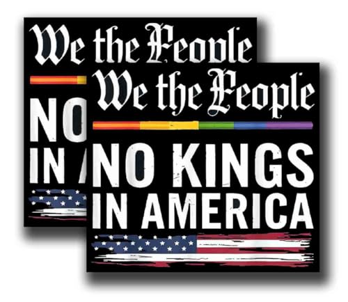 2 Pack No Kings in America We The People Car Magnet Auto Truck Fridge Magnetic Decal Bumper Magnet