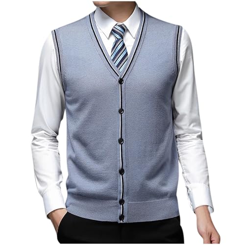 Muscularfit Sweater Vest for Men Button Up Cable Knit Sweater Vest Causal Fashion V Neck Button Down Sleeveless Cardigan Vest2