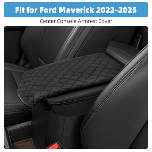 Image of Center Console Armrest Cover for Ford Maverick 2022 2023 2024 2025 Fully Covered Anti-Scratch Protector Interior Accessories