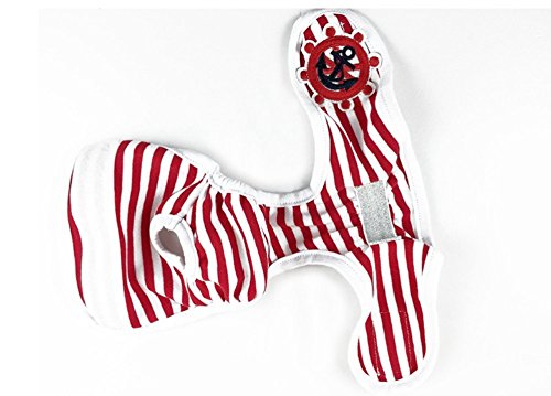 E-Kauf 3er Pack waschbar Schutzhose Hygieneunterhose aus Baumwolle für Hündin (M)