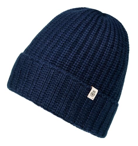 Bonnet en cachemire pur bleu marine Roeckl l'excellence d'une maille noble