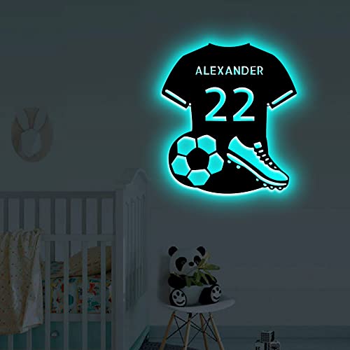Ssrui SN221114SDHFR06-HJ-SOCCER Personalized Soccer Jersey Neon Sign, Soccer Metal Led Night Light thumb #5