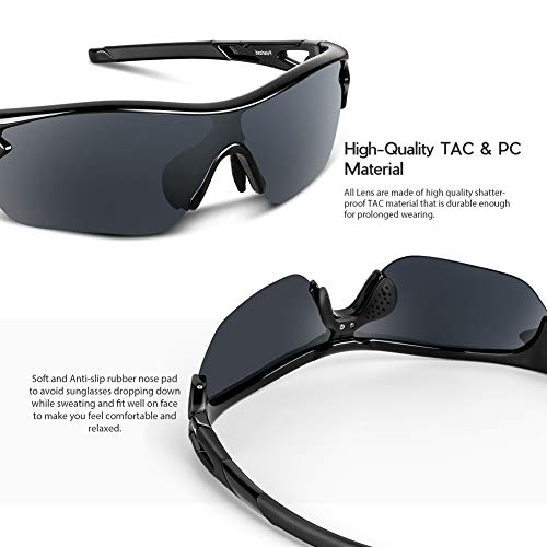 Image of BEACOOL Polarized Sports Sunglasses for Men Women Youth Baseball Cycling Running Driving Fishing Golf Motorcycle TAC Glasses