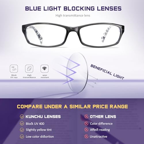 reading glasses for women men- blue light blocking spring hinge computer readers anti glare uv eyeglasses
