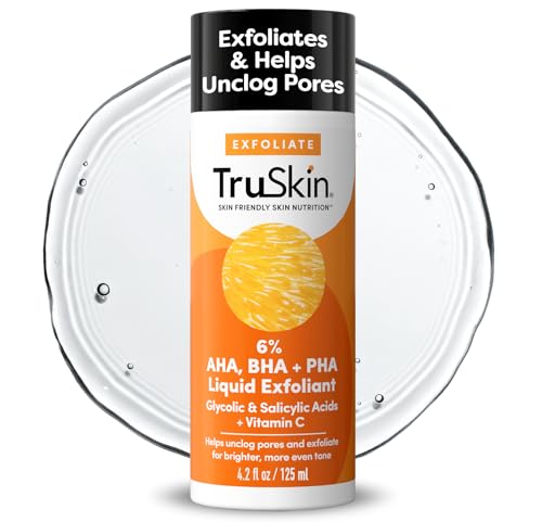 TruSkin AHA PHA BHA Liquid Exfoliant Toner with Vitamin C