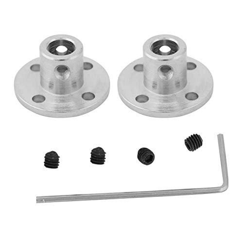 WAAZVXS Coupler 2pcs Rigid Flange Coupling Shaft Coupler Connector for Motor Connector ID 6mm OD 10mm