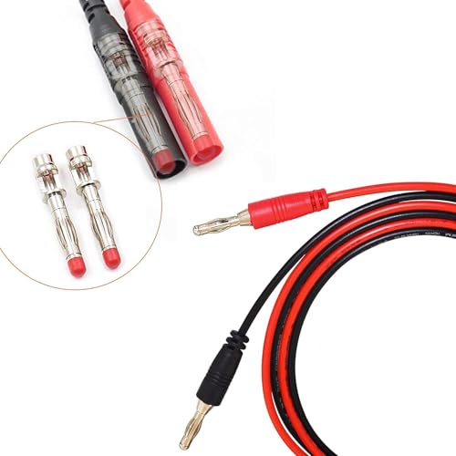 Image of 1 Pair Meter Test Lead Extension Male to Female Connector 4mm Banana Plug to Jack Heavy Duty Silicone Wires Multimeter Leads Probes Adapter 14AWG 1.5M /59