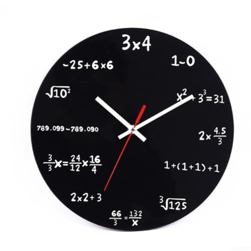 Horloge murale de table périodique et formule mathématique - Horloge décorative sur le thème de...