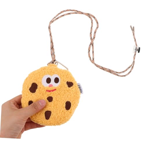 Mipcase Funny Cookie Coin Purse: Fuzzy Crossbody Bags with Detachable Keychain - Themed Storage Pouch for Kids’ Bus Pass & School Id Cards4
