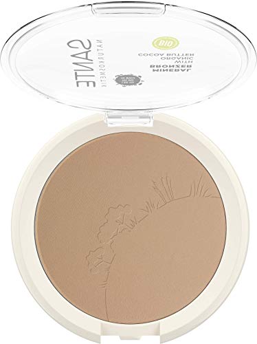 SANTE Naturkosmetik Mineral Bronzer, Contouring & Bronzer Powder, lichtreflektierende Pigmente für den perfekten Glow, mit wertvollen Bio-Extrakten, Natural, Vegan, 9g