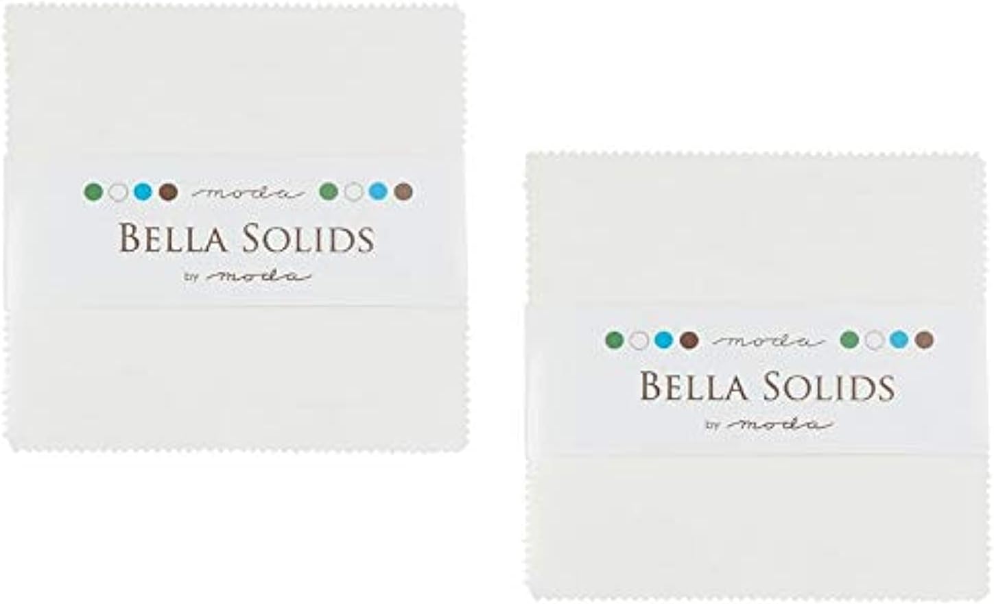 Bella Solids - 2 Charm Pack Bundle - 84 Squares (White)