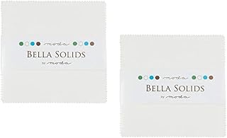 Bella Solids - 2 Charm Pack Bundle - 84 Squares (White)