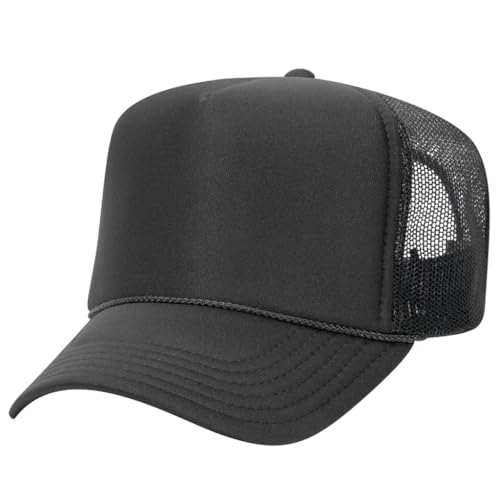 Image of OTTO Polyester Foam Front 5 Panel High Crown Mesh Back Trucker Hats in 97, Bulk, Wholesale