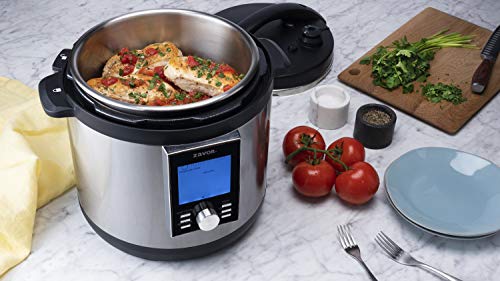 Zavor LUX LCD 8 Quart Multi-cooker with America's Test Kitchen Multicooker Perfection Cookbook, Stainless Steel
