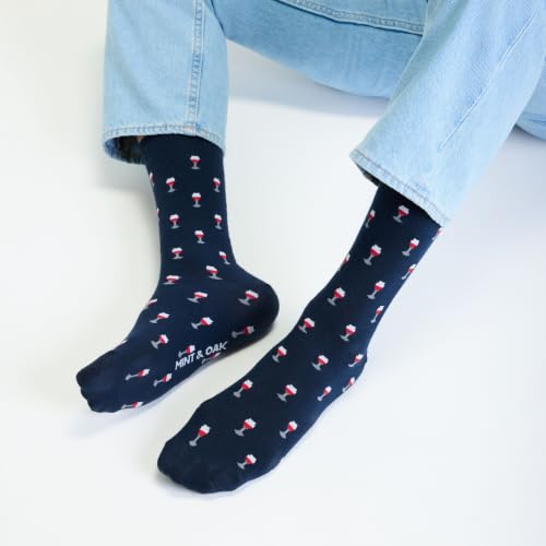 Image of Mint & Oak Long Socks For Men, Soft Cotton Calf Length Socks, Colorful Sock Gift For Men, Full Length & Odour Free, Funky Socks - Gift Box of 3