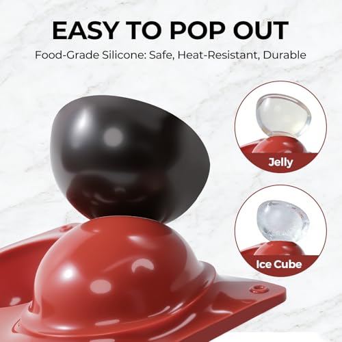 Image of 3 Packs Silicone Hot Chocolate Bomb Molds, 2.7 inch 1.6 inch 1 inch Semi Sphere Molds for Making Chocolate, Cake, Jelly, Dome Mousse (6 /15 /24 Cups)